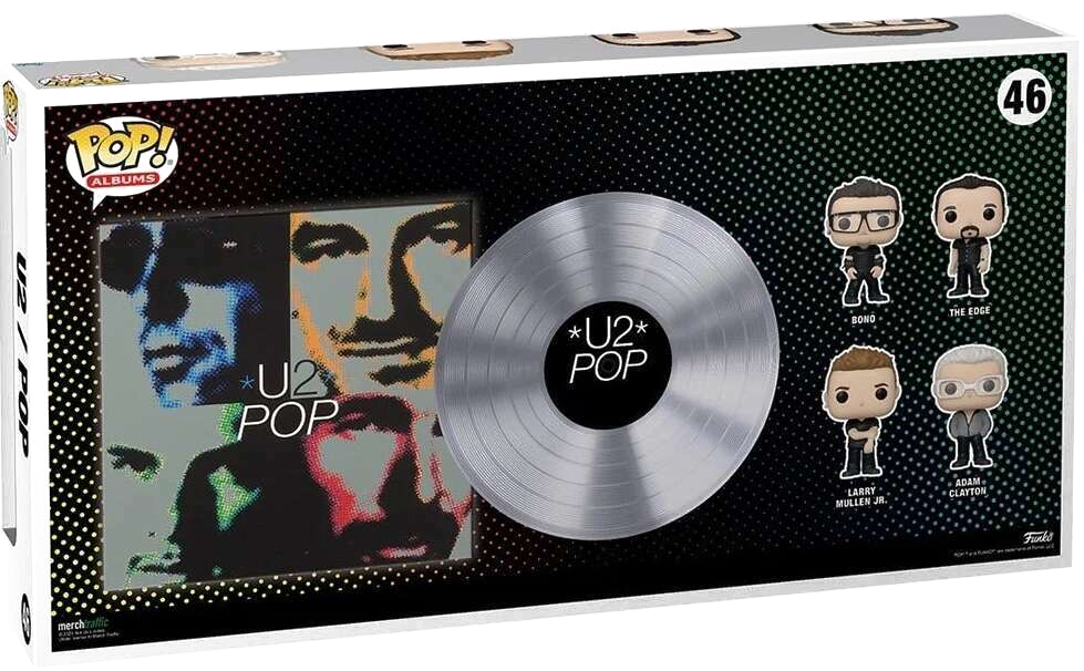 USA elev pengeoverførsel POP! Albums: 46 U2 (POP), Bono / The Edge / Larry Mullen Jr. / Adam Cl –  POPnBeards