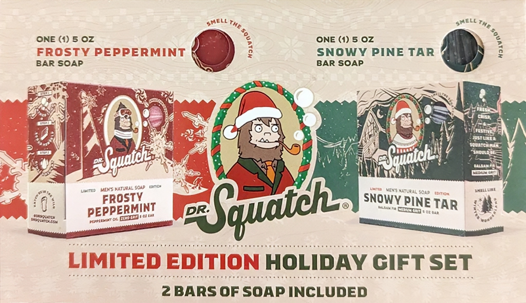 Dr. Squatch, Grooming, Dr Squatch Limited Edition Frosty Peppermint Mens  Zero Grit Natural Bar Soap