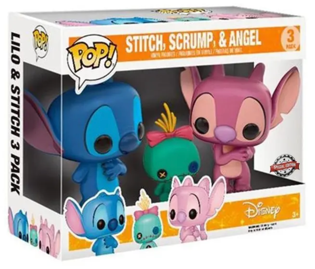 POP! Disney: Lilo And Stitch, Stitch /Scrump / Angel (3-Pack) Exclusiv –  POPnBeards