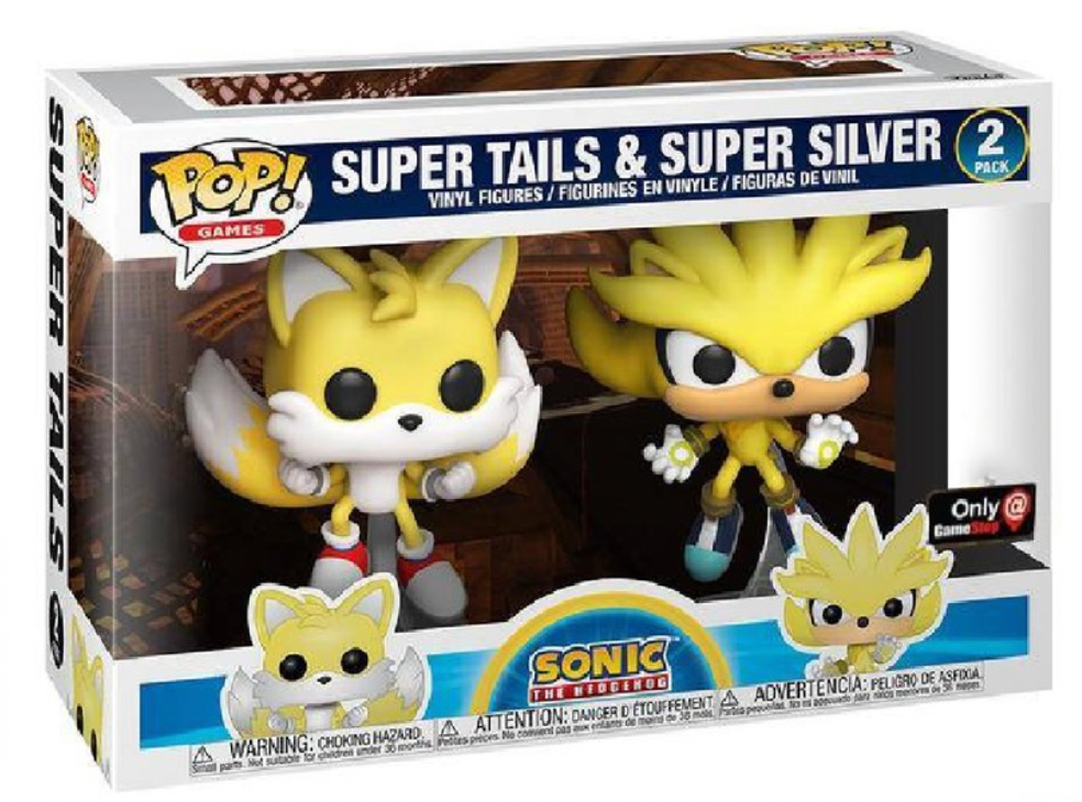 Funko Pop! Sonic - Super Tails & Super Silver (Pack) - Loja TSC