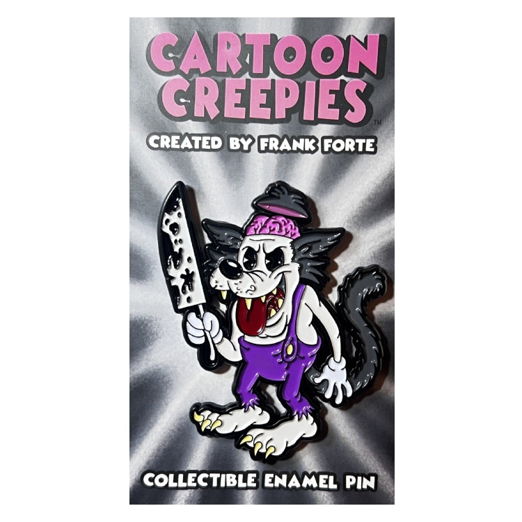 Cartoon Creepies Purple Wolf with a Knife