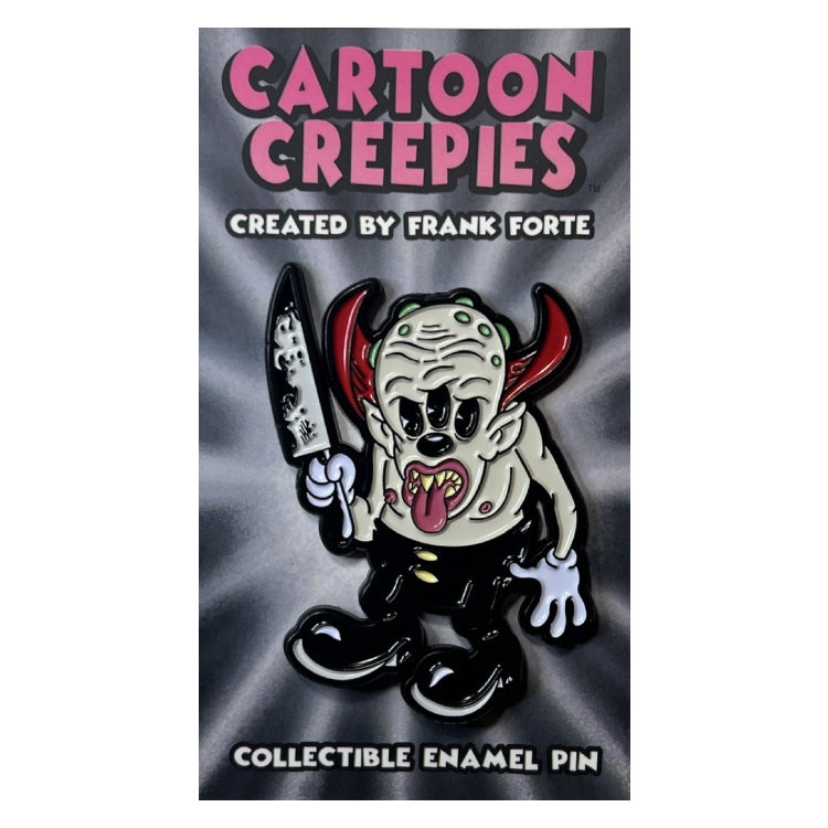 Cartoon Creepies Red Triclops with a Knife