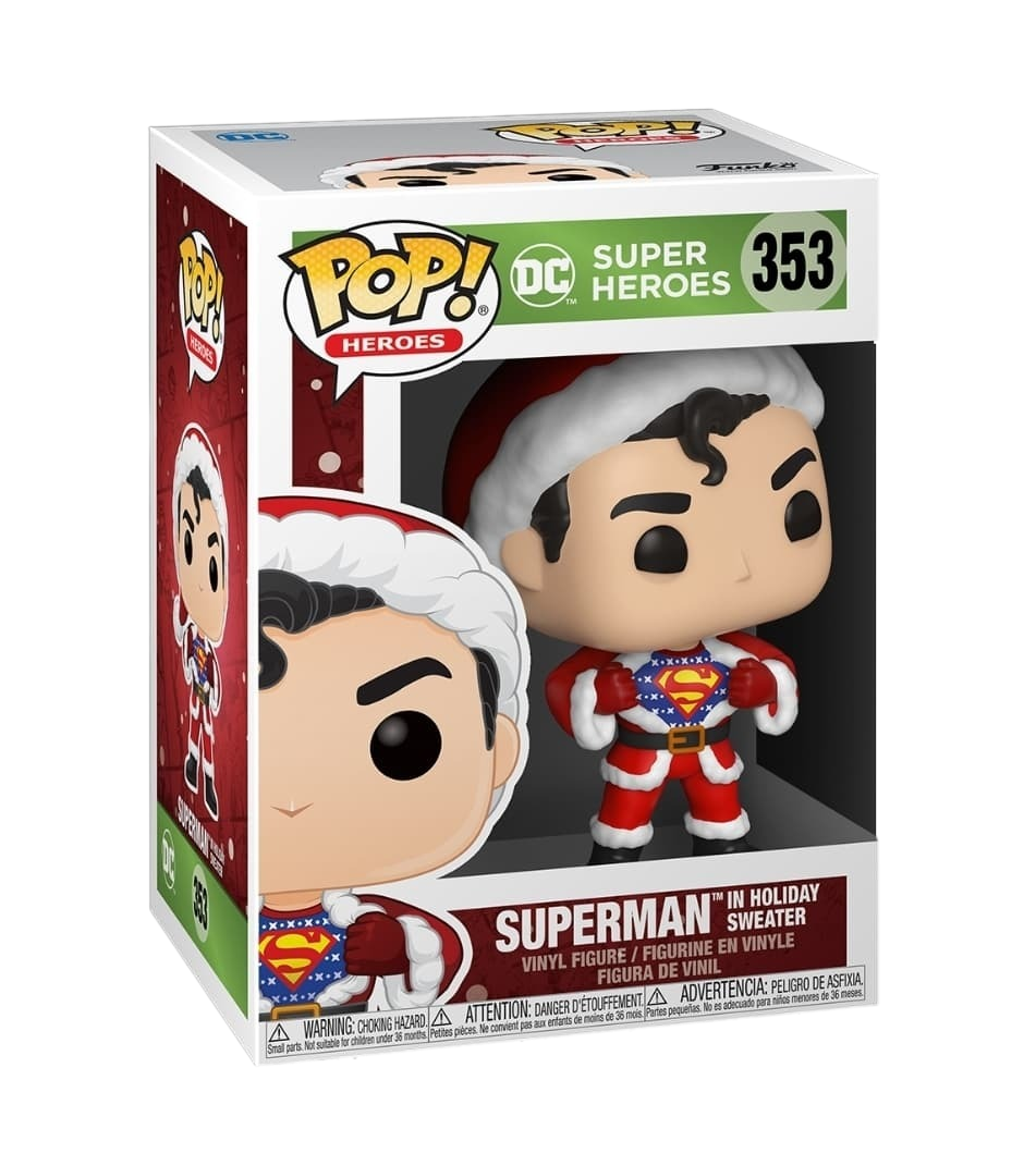 POP! Heroes: 353 DC Super Heroes, Superman In Holiday Sweater