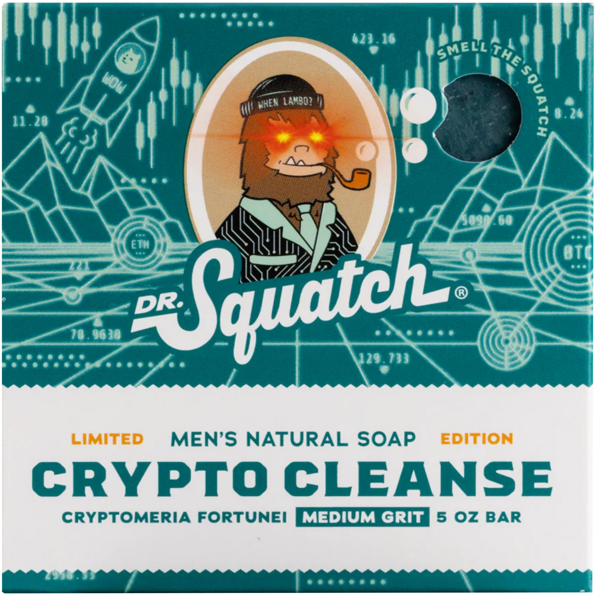 Dr. Squatch All Natural Bar Soap for Men with Medium Grit, Crypto Cleanse