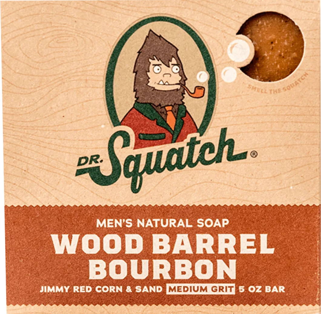 Dr. Squatch: Bar Soap, Wood Barrel Bourbon – POPnBeards