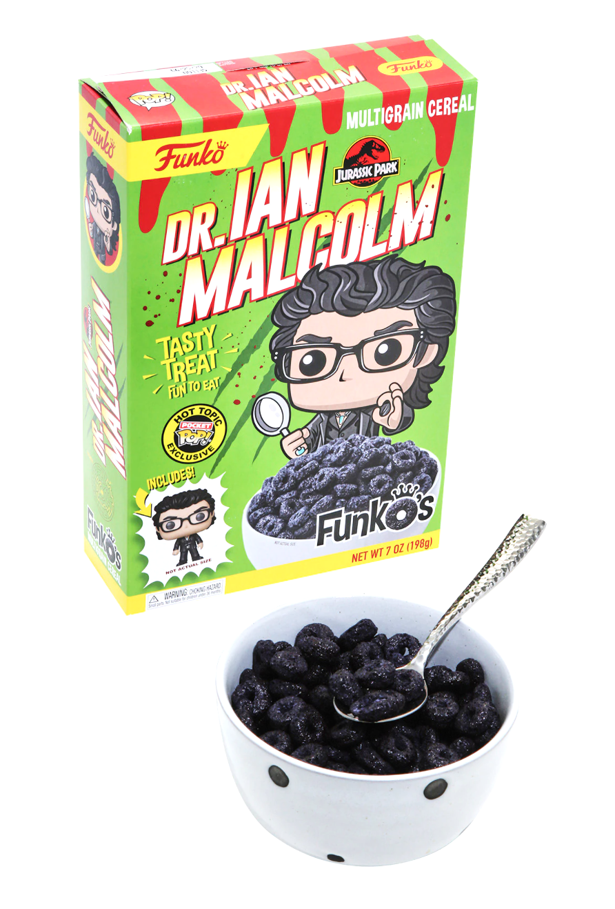 FunkO's Cereal: Jurassic Park, Dr. Ian Malcolm Cereal w/ Figure Exclusive