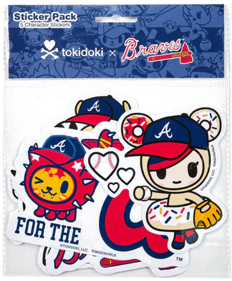 Tokidoki: Stickers, Atlanta Braves (5-Pack) – POPnBeards