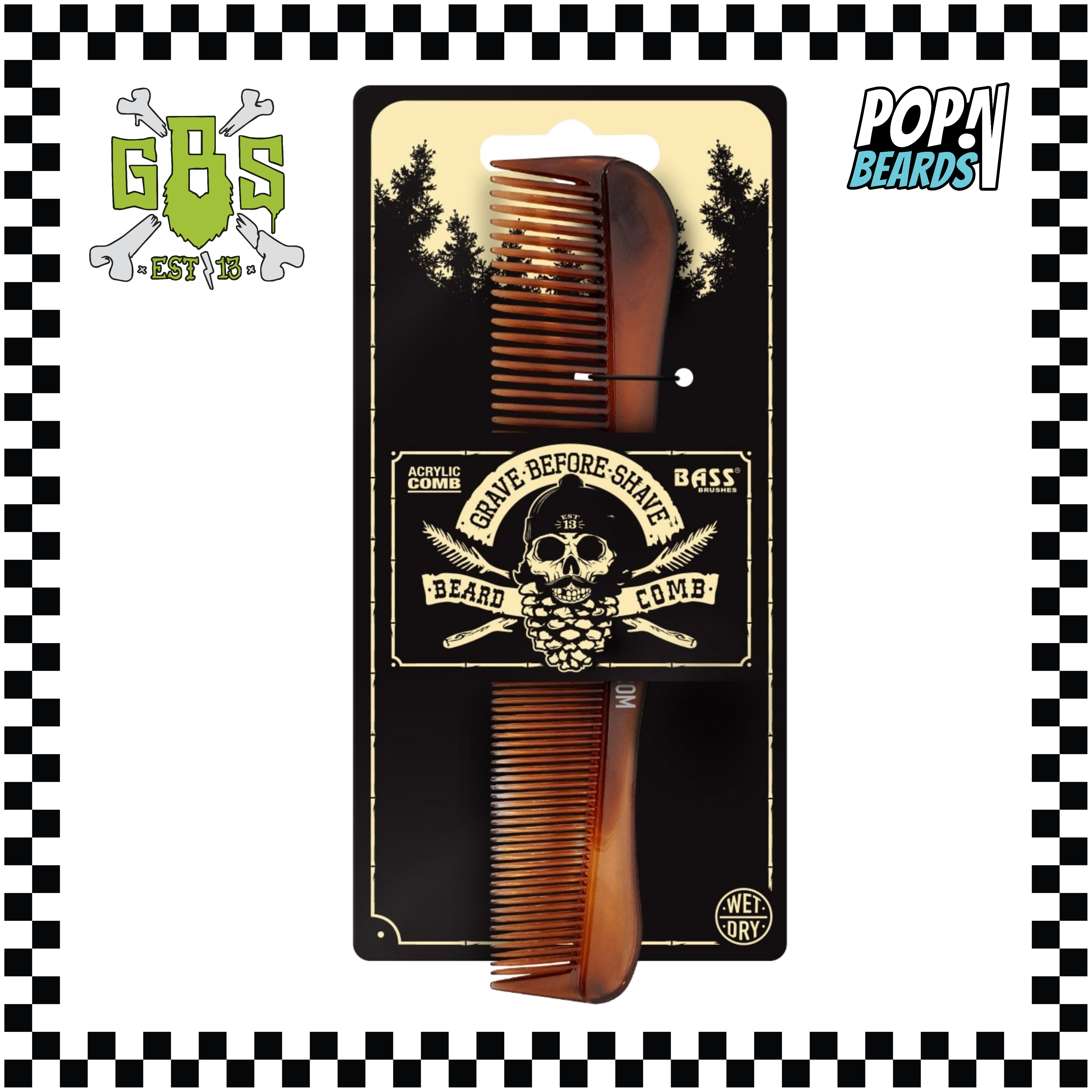 GBS: Accessories, BASS Tortoise Shell Comb (Acrylic)