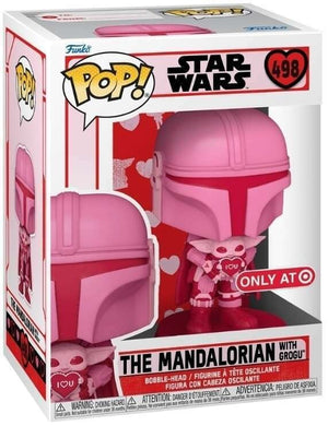 POP! Star Wars: 498 The Mandalorian w/ Grogu (Valentines Day) Exclusive