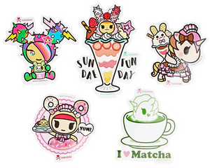Tokidoki: Stickers, Sweet Cafe (5-Pack)